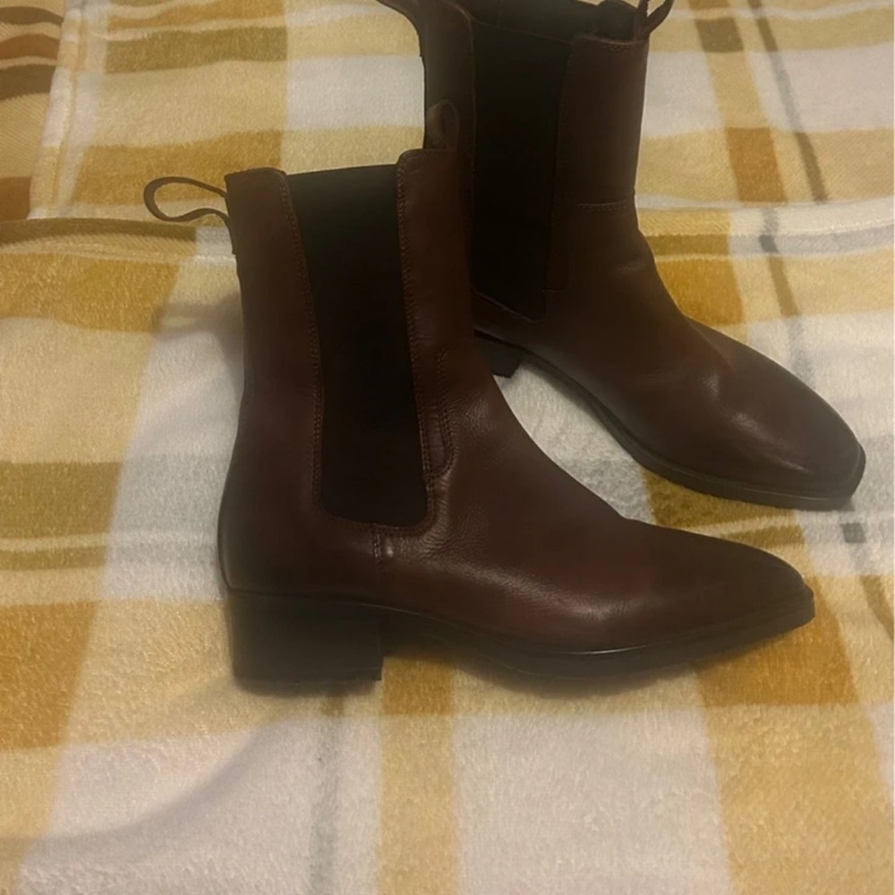 Clarks Brown Heeled Boots